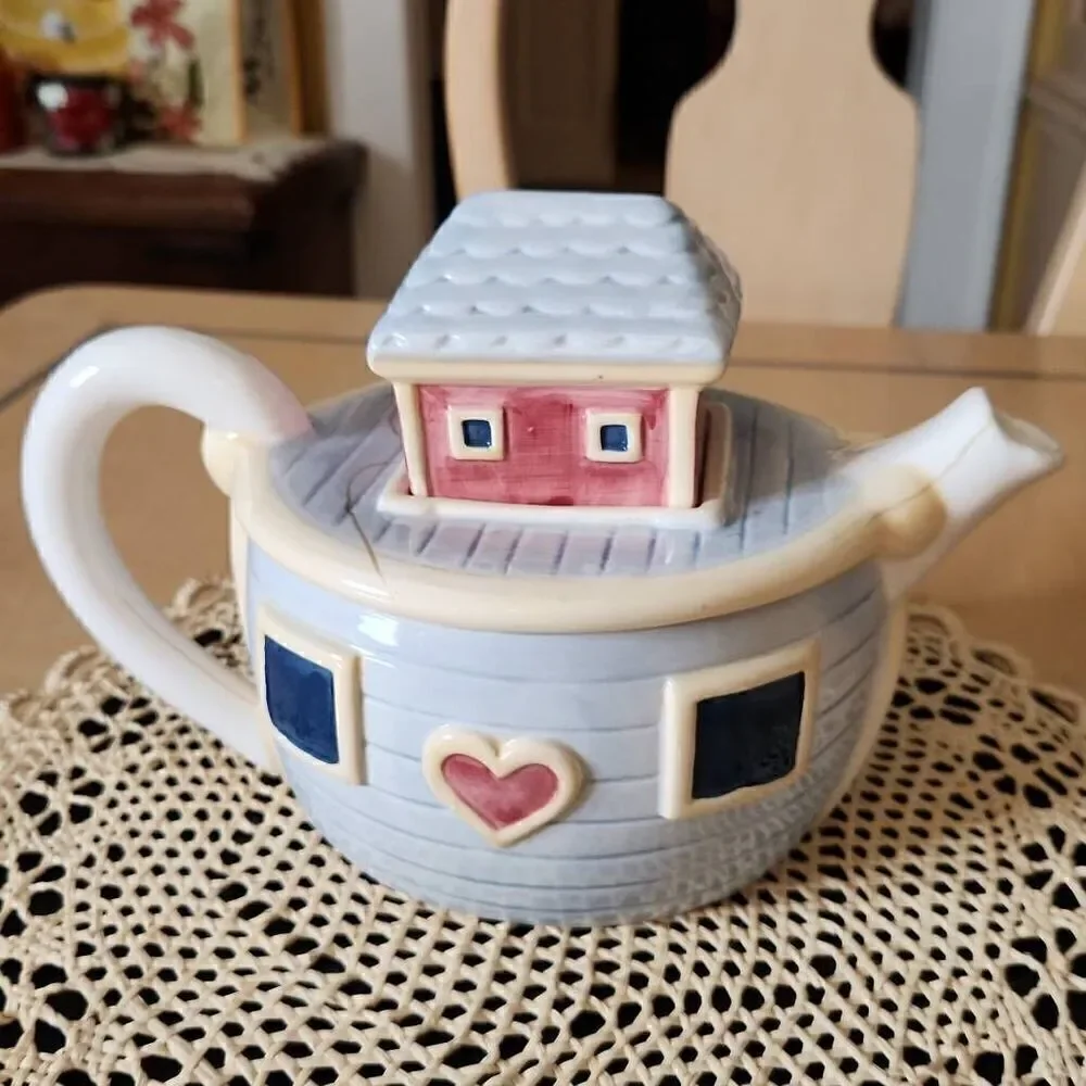 Susan Winget Noah's Arc ceramic teapot